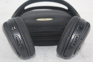 (2) Williams Sound WIR RX15-2 Dual-Channel Infrared Wireless Headphones (2.3 or 2.8 MHz) w/ (2) Vinyl Zipper Cases