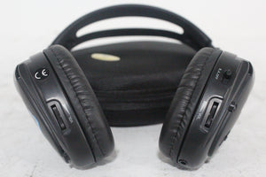 (2) Williams Sound WIR RX15-2 Dual-Channel Infrared Wireless Headphones (2.3 or 2.8 MHz) w/ (2) Vinyl Zipper Cases