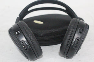 (2) Williams Sound WIR RX15-2 Dual-Channel Infrared Wireless Headphones (2.3 or 2.8 MHz) w/ (2) Vinyl Zipper Cases