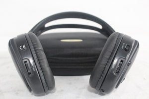 (2) Williams Sound WIR RX15-2 Dual-Channel Infrared Wireless Headphones (2.3 or 2.8 MHz) w/ (2) Vinyl Zipper Cases