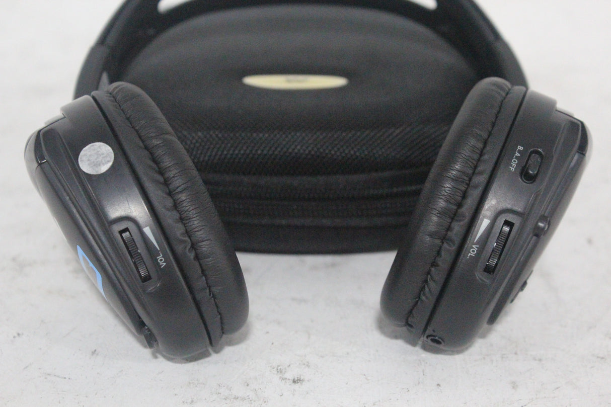 (2) Williams Sound WIR RX15-2 Dual-Channel Infrared Wireless Headphones (2.3 or 2.8 MHz) w/ (2) Vinyl Zipper Cases