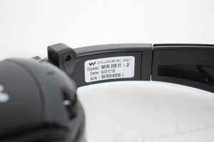 (2) Williams Sound WIR RX15-2 Dual-Channel Infrared Wireless Headphones (2.3 or 2.8 MHz) w/ (2) Vinyl Zipper Cases