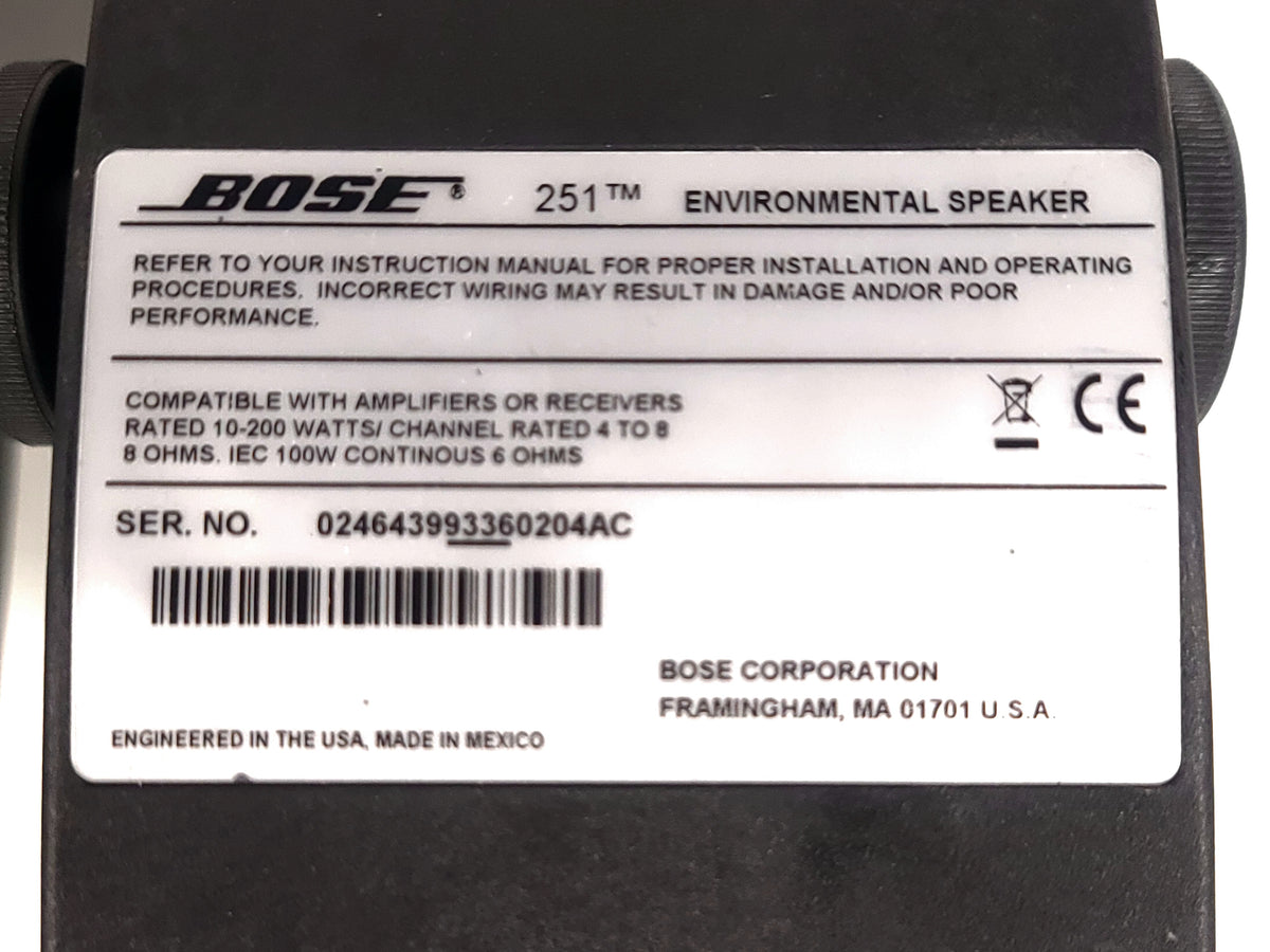 (2) Bose 251 Outdoor Speakers in Original Box