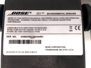 (2) Bose 251 Outdoor Speakers in Original Box
