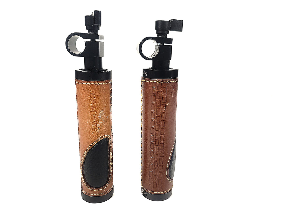 (2) Camvate Rod Clamp Handle Grip Leather for DSLR Camera Rod System