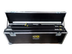 (2) Kino Flo 4-Bank Fixture & Ballast Kit w/ (18)  Spare Bulbs, ( 2) Mounting Arms, (2) PSU Banks ad Cables in Wheeled Pull Behind Case