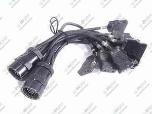 (2) Male 19-Pin Socapex to (6) Female Stage Pin 1' Fan Out Cables