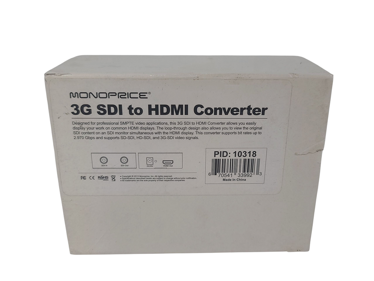(2) Monoprice 10318 3G-SDI to HDMI Converters