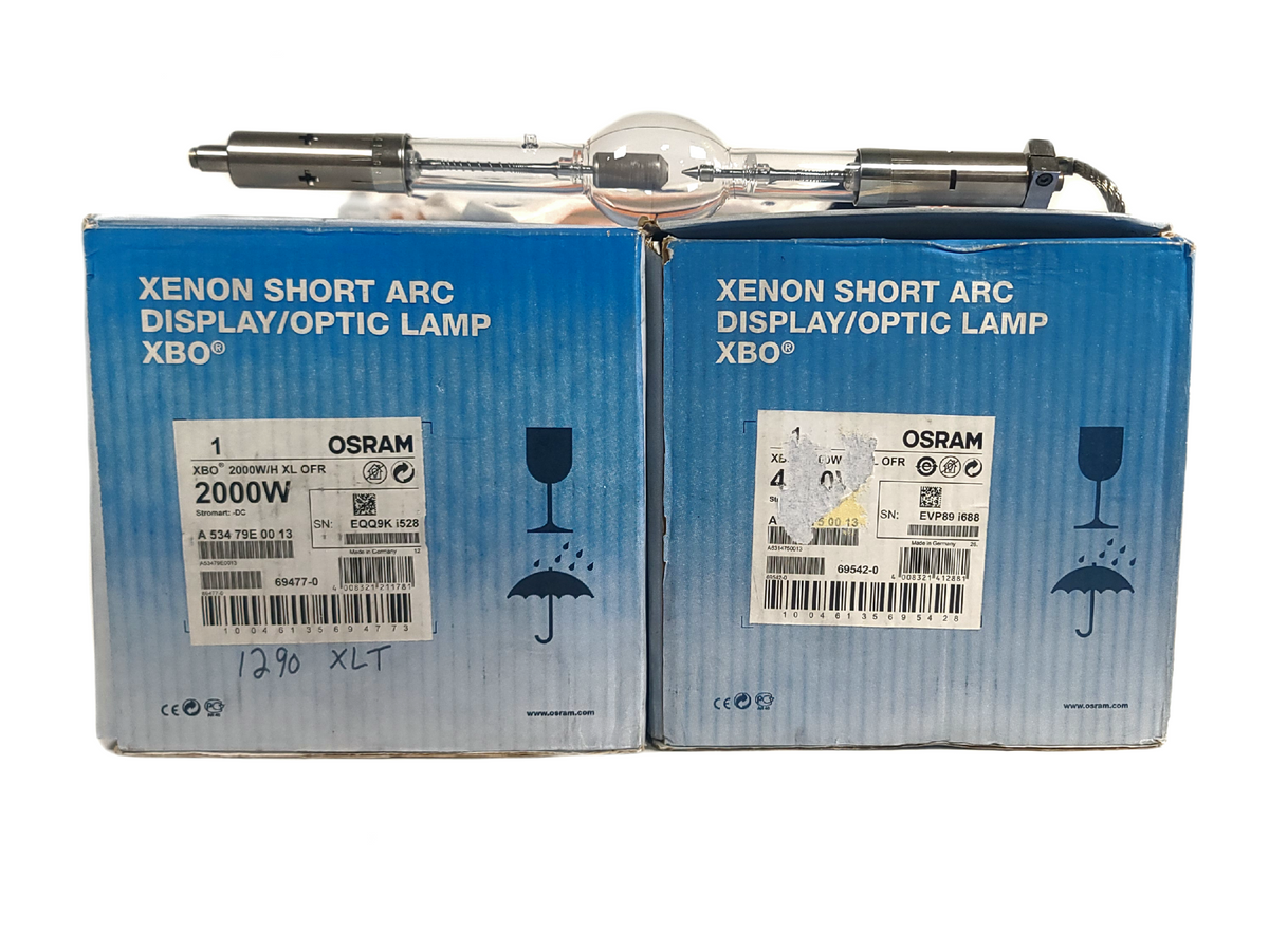 (2) Xenon XBO Short Arc Display/Optic Lamps