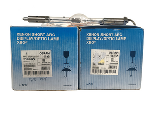 (2) Xenon XBO Short Arc Display/Optic Lamps