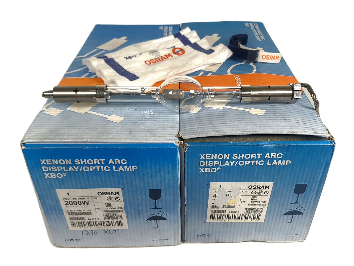 (2) Xenon XBO Short Arc Display/Optic Lamps