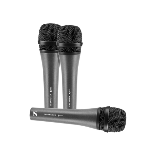 Sennheiser 3-PACK E 835 Cardioid Dynamic Microphone 3-pack Bundle