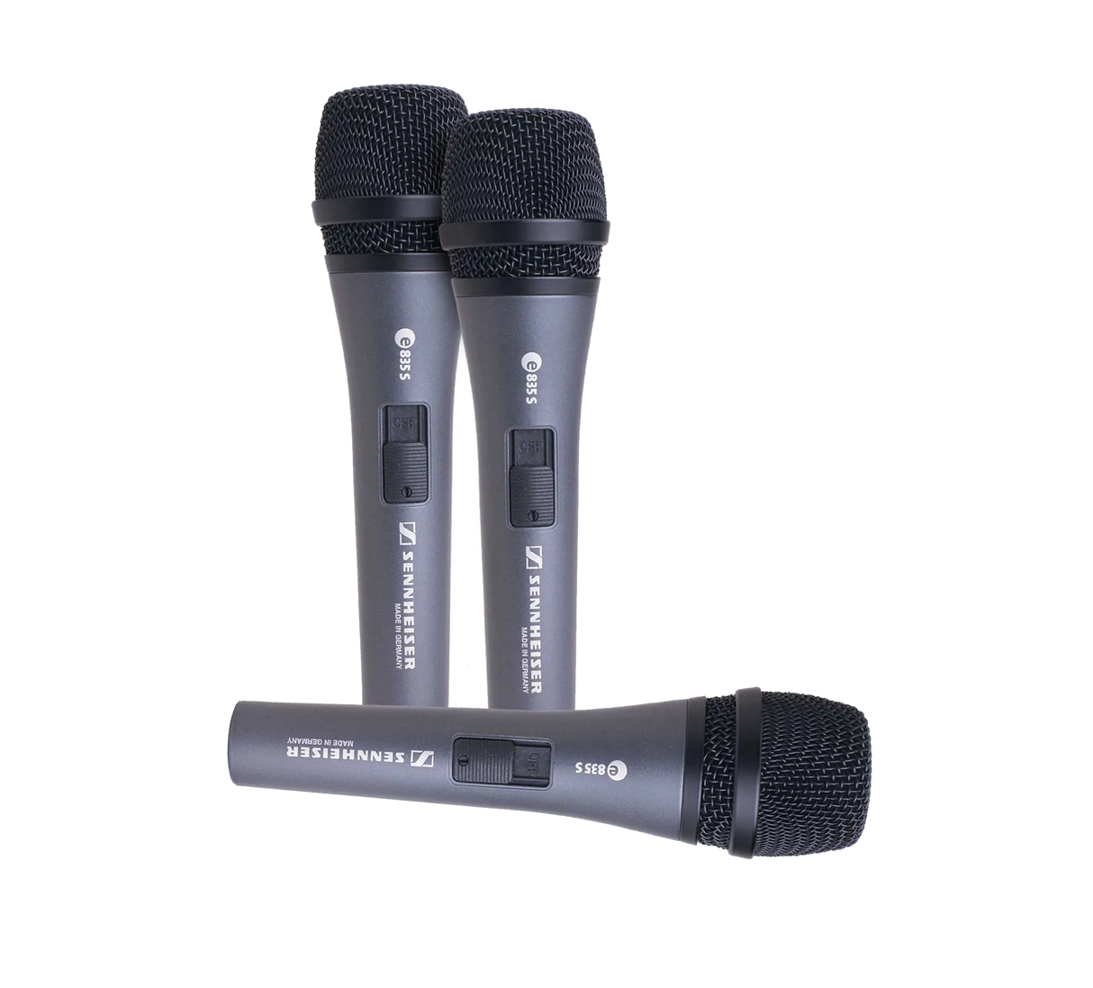 Sennheiser 3-PACK E835-S Handheld Microphone Set