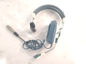 (3) Telex 2400 Aviation Pilot Headsets w/ Dynamic Microphone - Retro Blue
