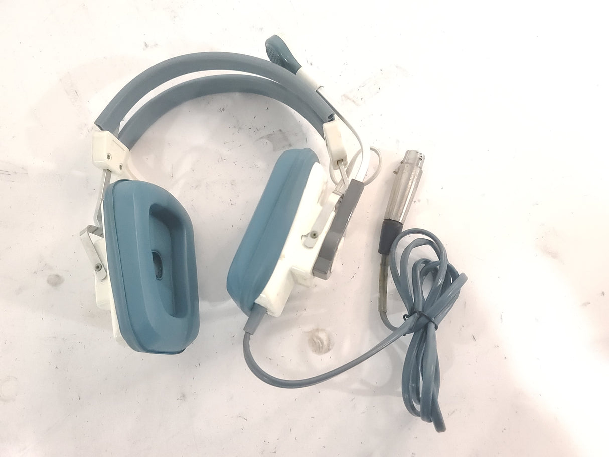 (3) Telex 2400 Aviation Pilot Headsets w/ Dynamic Microphone - Retro Blue