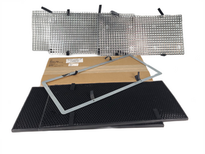 (3) Kino Flo 90 & (3) Kino Flo 400 Degree Louver w/ Metal Plate