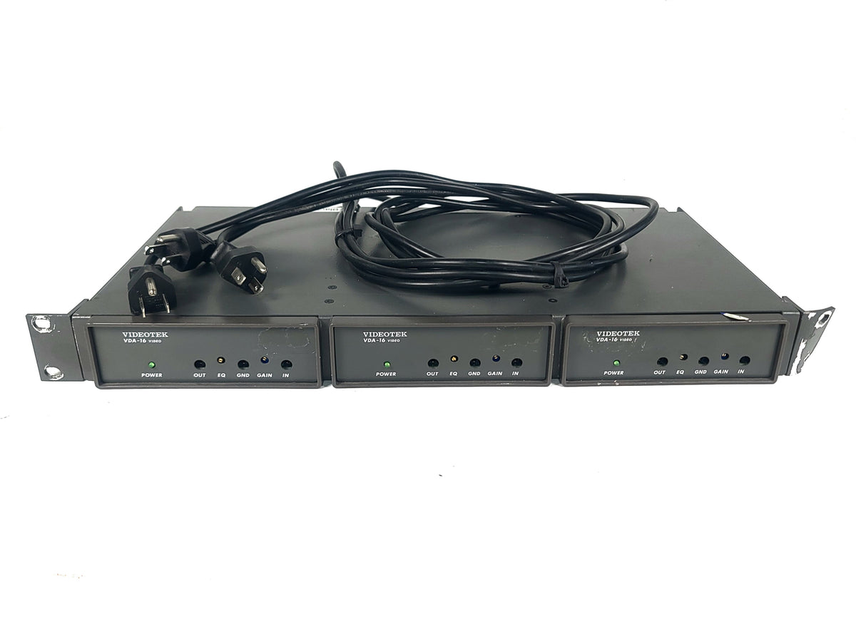 (3) Videotek VDA-16 Amplifiers