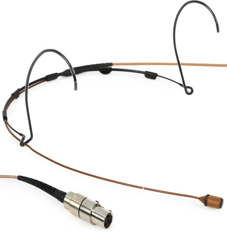 DPA 4088 Directional Headset Microphone, Brown, TA4F Connector (Shure), Right-Side Boom, Standard Size, 120 mm Boom Length w/ Case