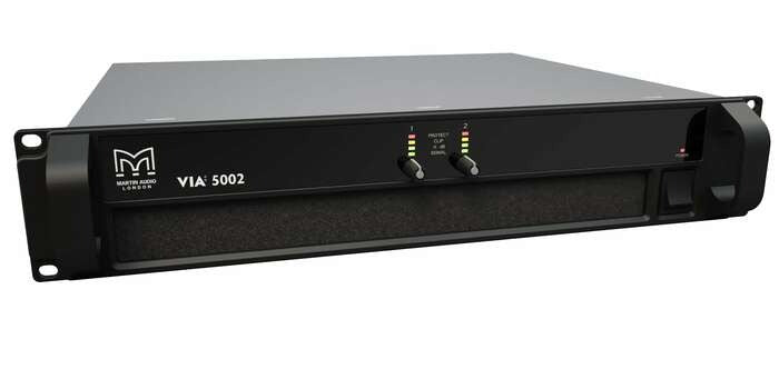 Martin Audio VIA5002 2-Channel Power Amplifier, 2x2500w at 4 Ohms or 2x1600w at 8 Ohms