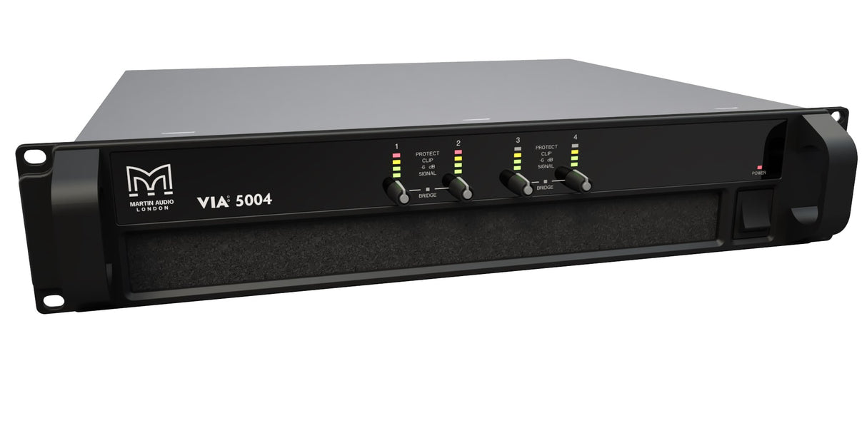 Martin Audio VIA5004 4-Channel Power Amplifier, 4x800w at 4 Ohms or 2x2500W Bridged at 4 Ohms