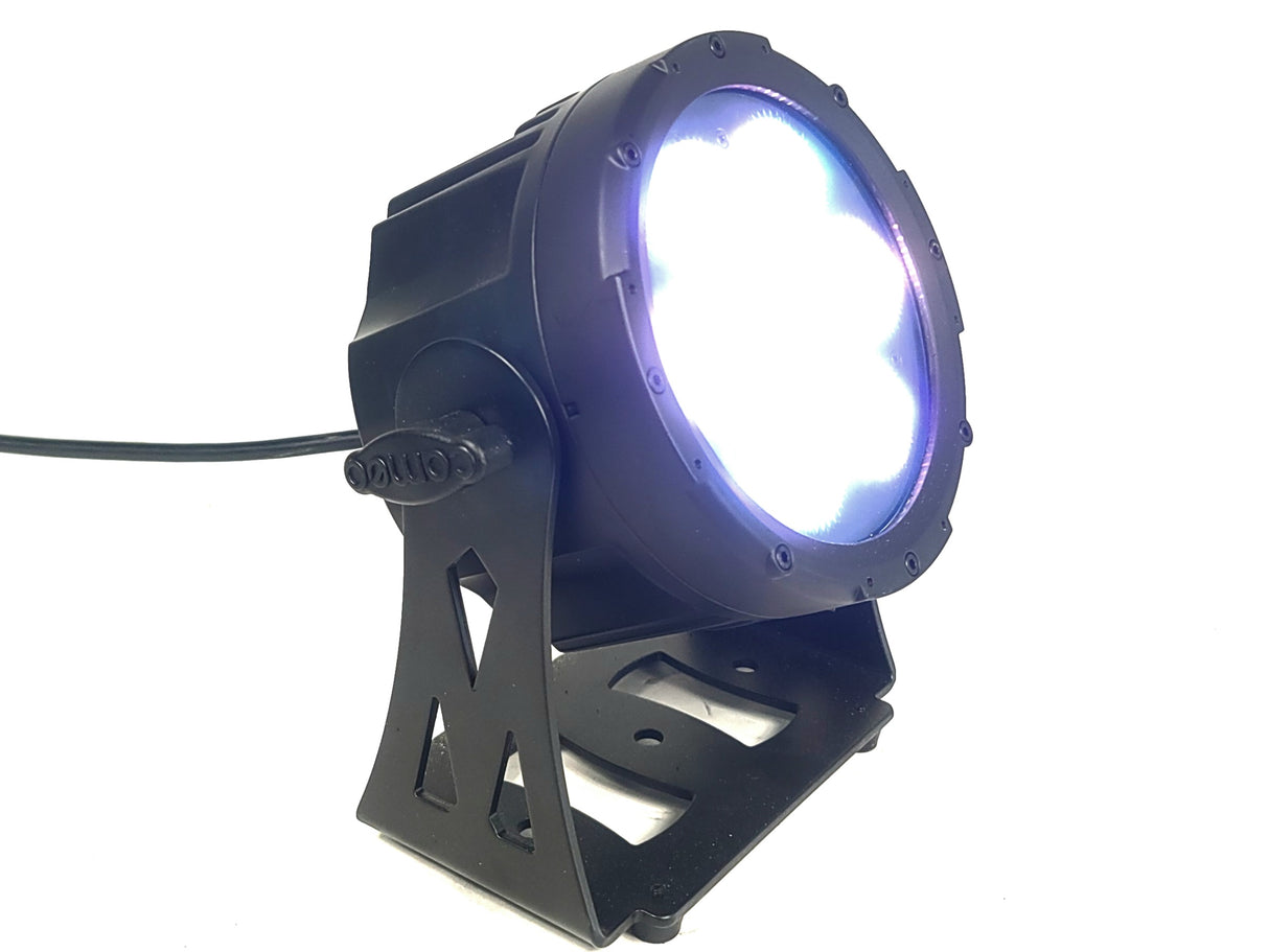 (5) Cameo CLPFLATPRO7 LED RGB Par Can Lights w/ Accessories in Wheeled Road Case