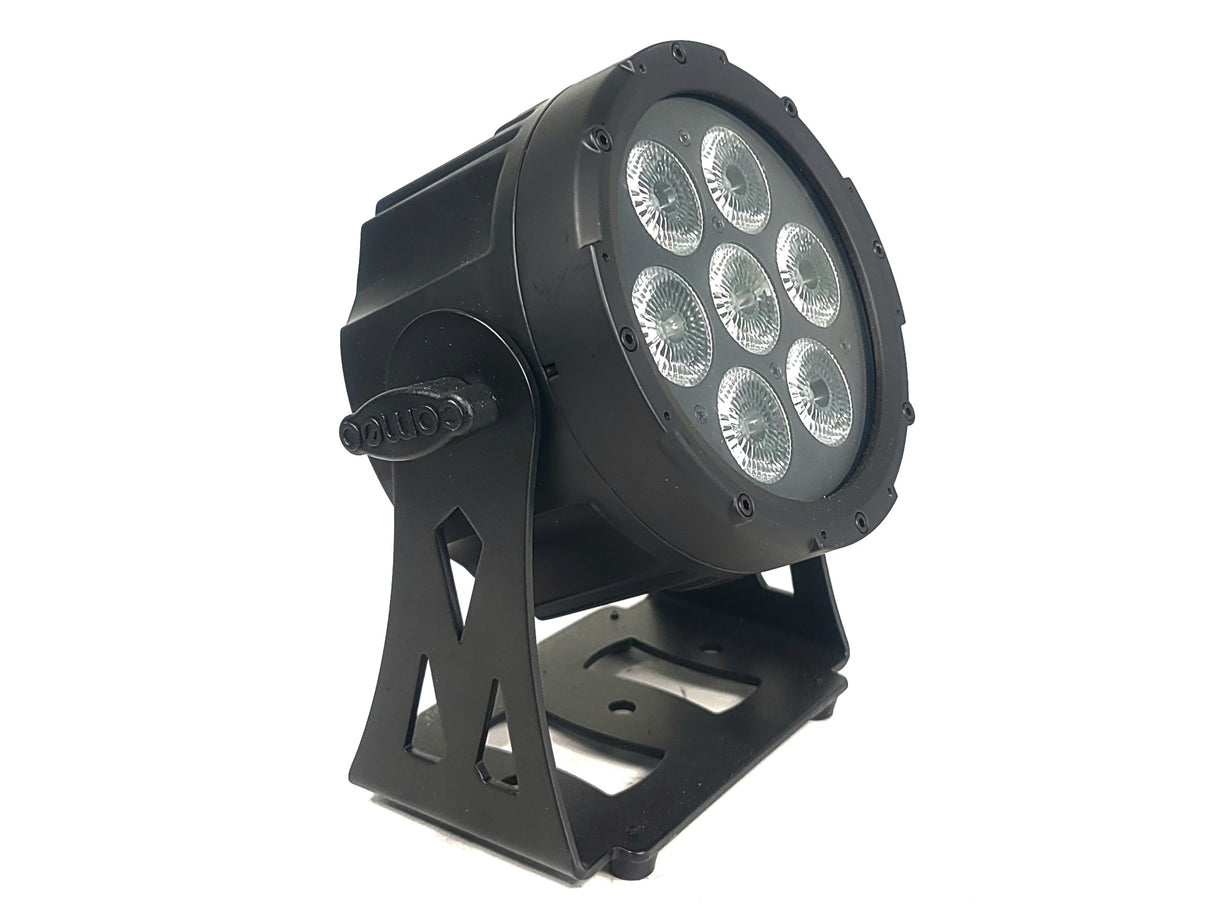 (5) Cameo CLPFLATPRO7 LED RGB Par Can Lights w/ Accessories in Wheeled Road Case