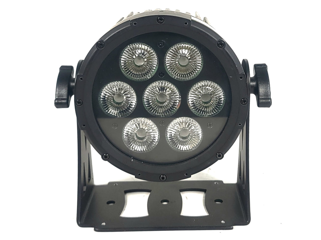 (5) Cameo CLPFLATPRO7 LED RGB Par Can Lights w/ Accessories in Wheeled Road Case