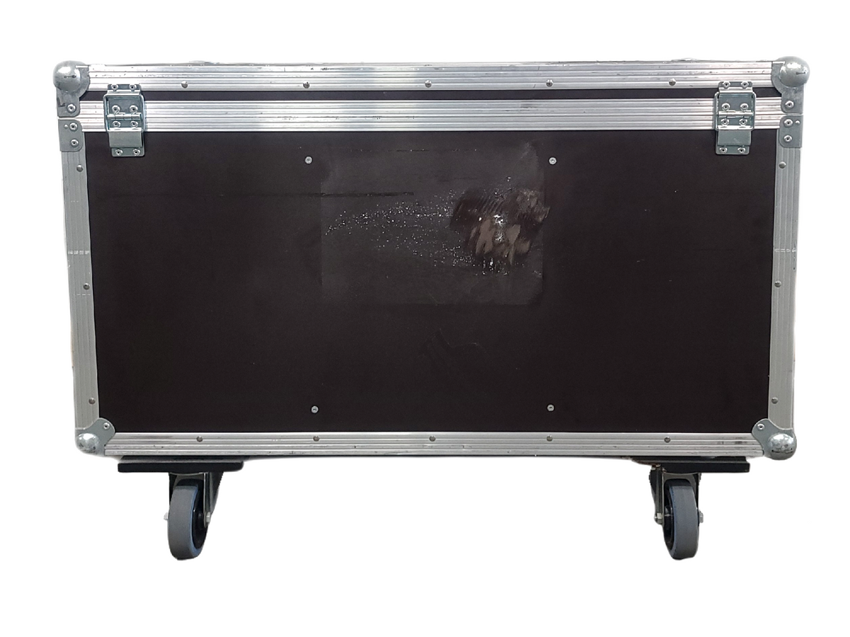 (5) Eurolite LED THA-100F COB 3200K Pro COB Spot Lights w/ (5) Mounting Brackets, (5) Safety Cables, (11) Jail Frames, & (5) Barn Door in Wheeled Road Case