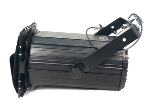 (5) Eurolite LED THA-100F COB 3200K Pro COB Spot Lights w/ (5) Mounting Brackets, (5) Safety Cables, (11) Jail Frames, & (5) Barn Door in Wheeled Road Case