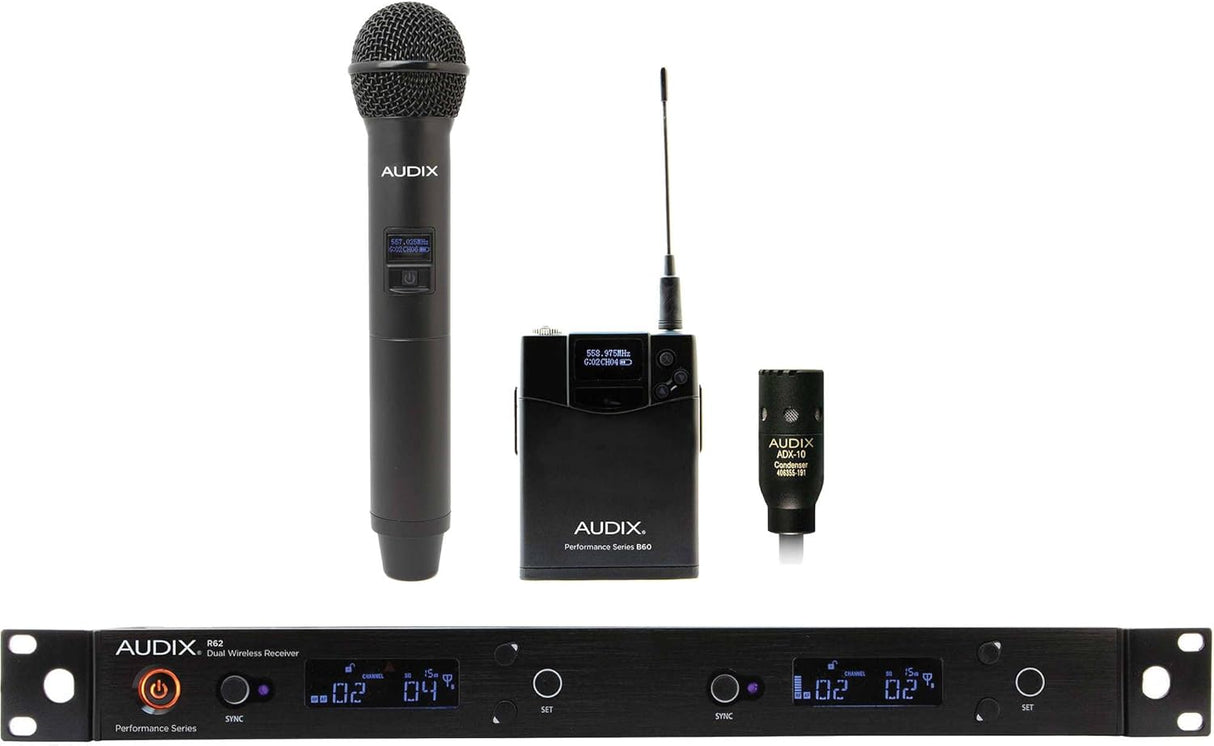(NEW) Audix AP62C210 Wireless Combo System OM2 ADX10 522-586MHz