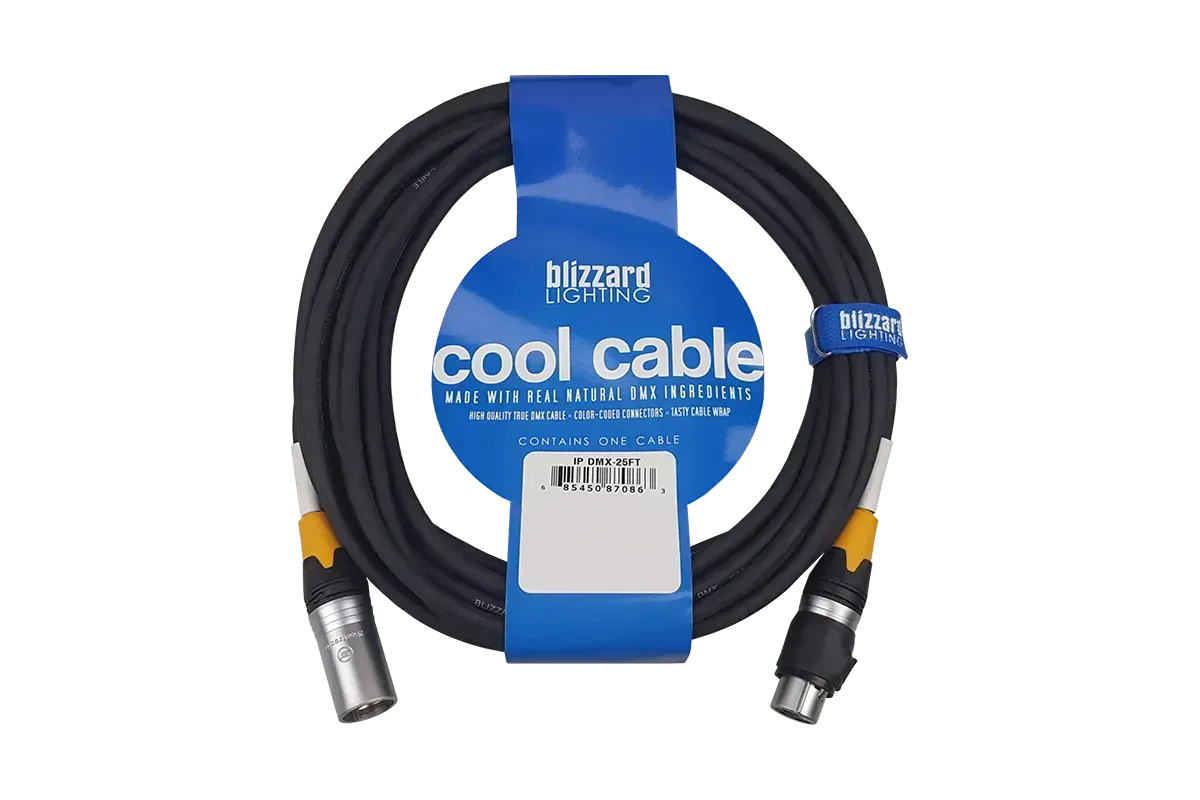 (NEW) Blizzard DMX-IP-10Q 3-PIN DMX Cable 10ft M-F IP