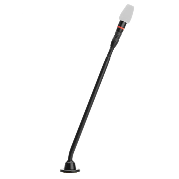 Shure MX410RLP/N 10" Gooseneck Mic with No Capsule, No Preamp, and Red LED Ring on Top (Black)