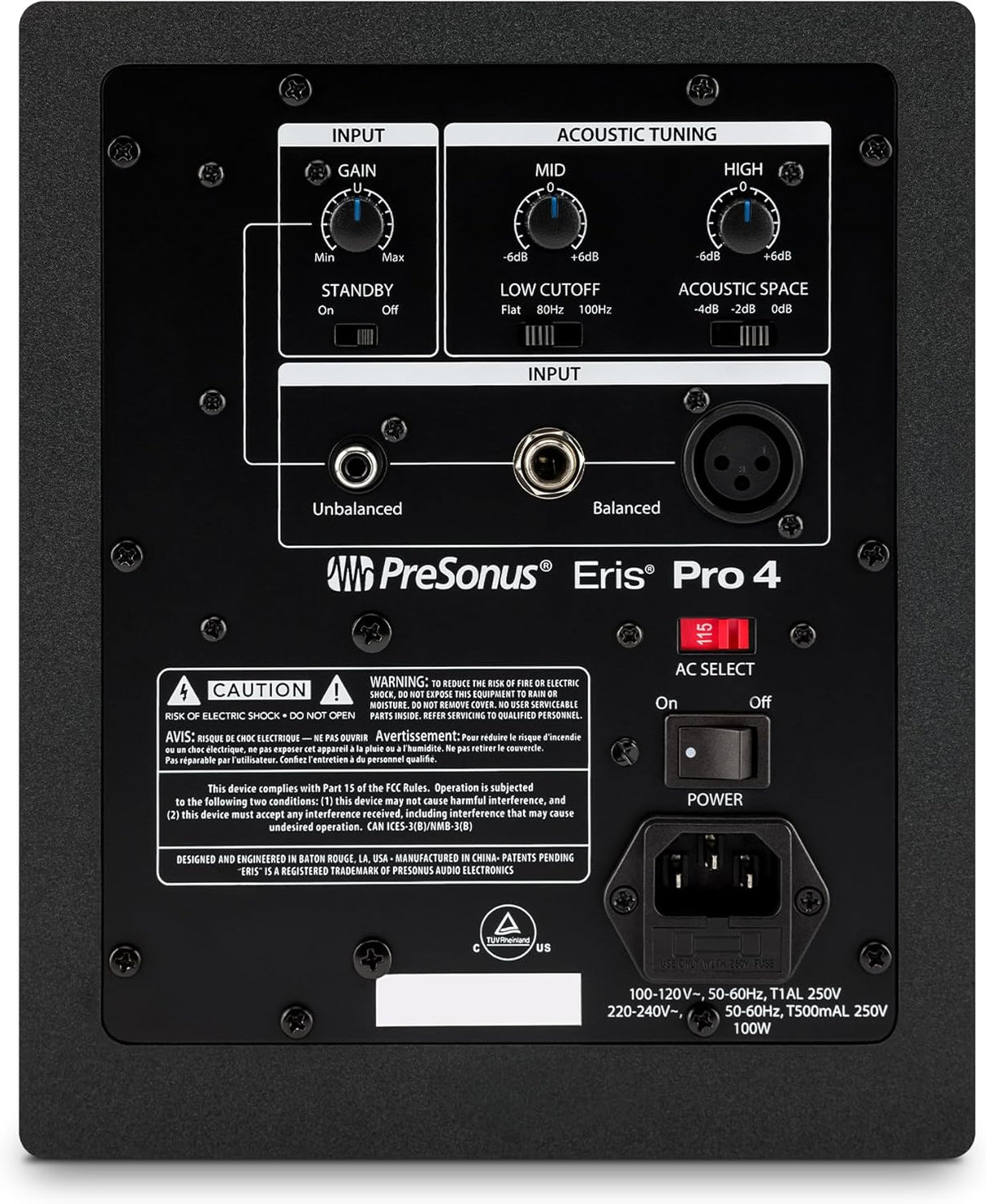 (NEW) PreSonus ERIS-PRO-4 4-Inch Active Coaxial 2-Way Studio Monitor