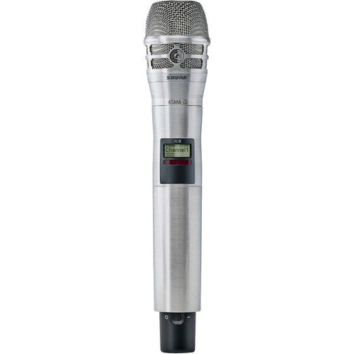 Shure AD2/KSM8 - Handheld Wireless Microphone Transmitter in Nickel Finish (K54 Band: 606-663 MHz)
