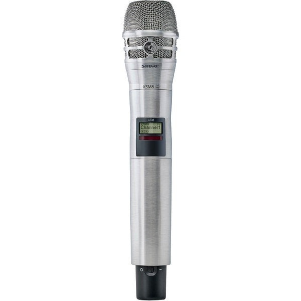 Shure AD2/KSM8 - Handheld Wireless Microphone Transmitter in Nickel Finish (X55 Band: 941-960 MHz)