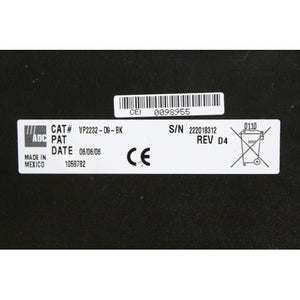 ADC VP2232-D9-BK Uni-Patch Modular RS-422 Patchbay