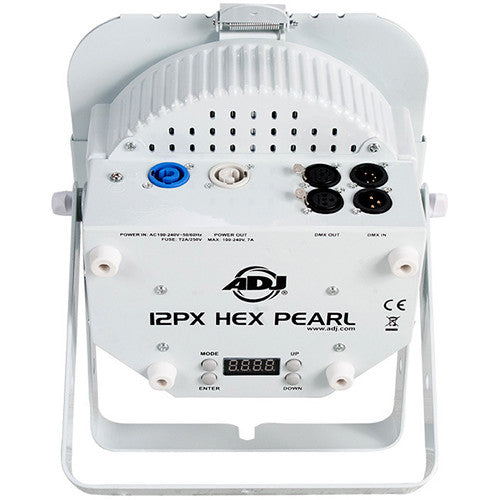 ADJ HEX295 12PX HEX PEARL LED Par Fixture (RGBAW+UV, Pearl)
