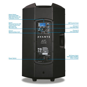 Avante Audio AVAA15 A15 15" 2 way Active Speaker