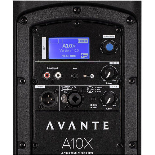 ADJ AVAU10 A10X Avante Audio A10X Achromic X Series 10" 2-Way Active Loudspeaker w/ Bluetooth