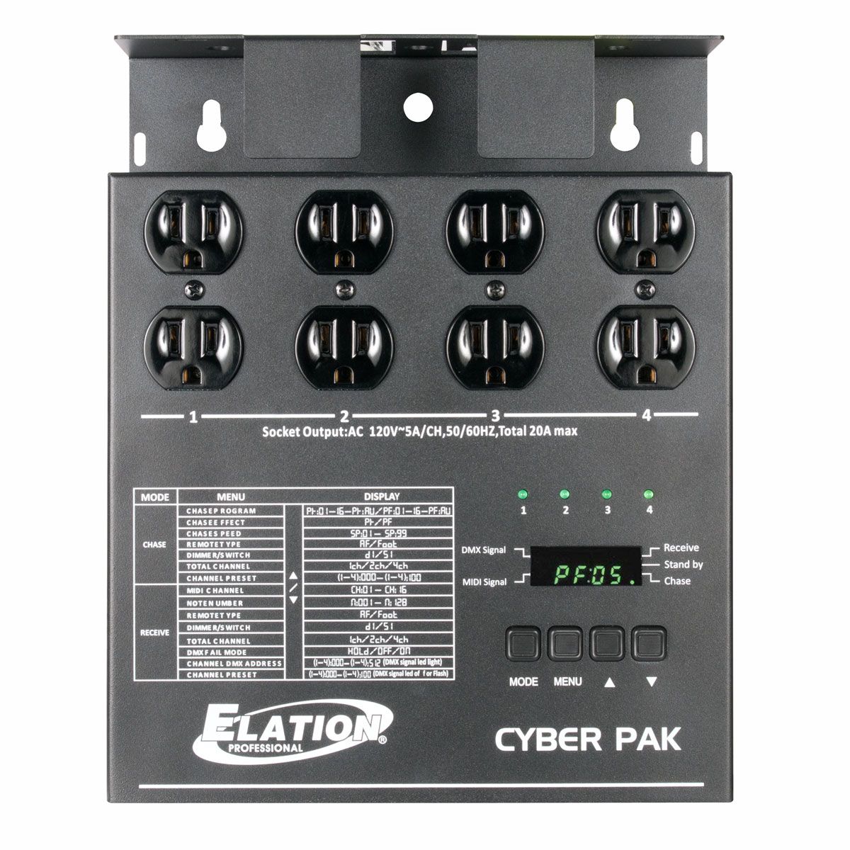 ADJ Cyber Pack 4 Channel DMX Midi Dimmer Pack
