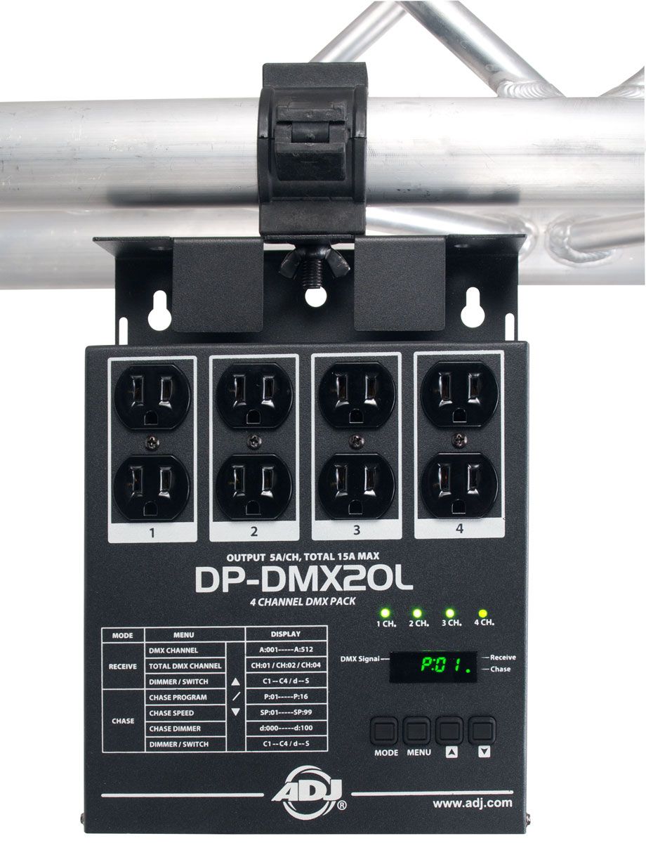 ADJ DP-DMX20L 4-Channel DMX Dimmer/Switch Pack