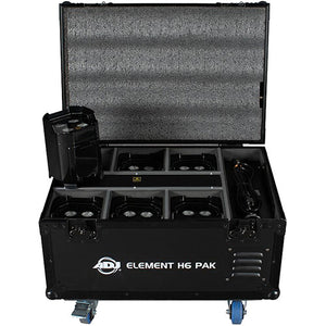ADJ Element H6 Pak-B with Charging Case (6-Pack, Black) [B-Stock]