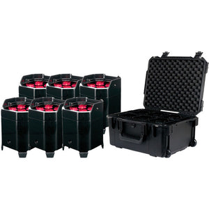 ADJ Element Hex IP PC6 Pak with Waterproof Hard Case (6-Pack)