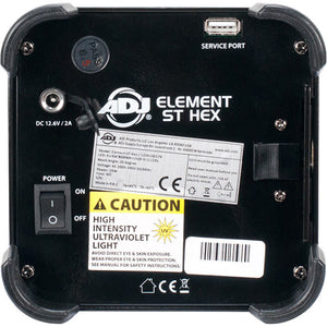 ADJ Element ST HEX-B WiFLY Battery-Powered RGBAW+UV LED Washlight [B-Stock]