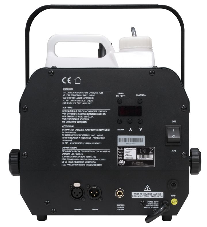 ADJ FOG333 Fog Fury 3000 1500W Water Based Fog Machine w/ DMX