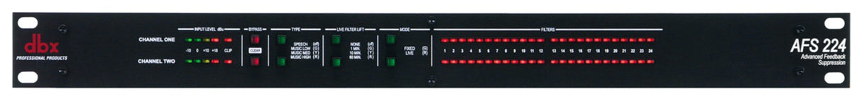 DBX AFS224 Two-Channel Advanced Feedback Suppression Processor