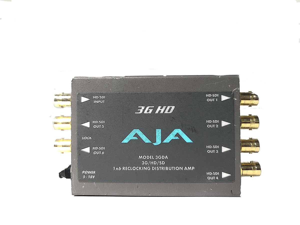 AJA 3GDA 1x6 3G/HD/SD Reclocking Distribution Amplifier
