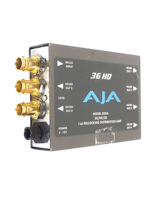 AJA 3GDA 1x6 3G/HD/SD Reclocking Distribution Amplifier