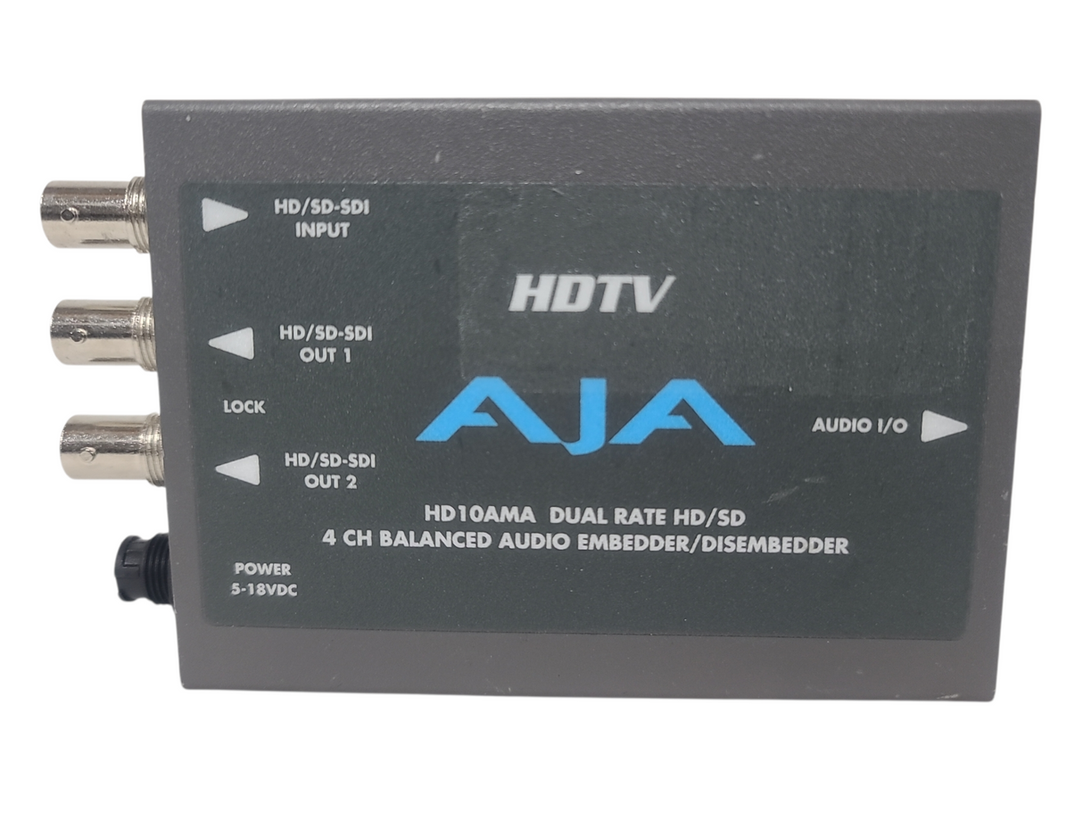AJA HD10AMA Dual Rate HD/SD 4 Channel Balanced Audio Embedder/Disembedder