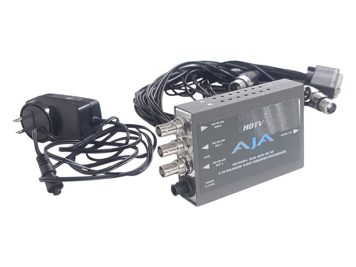 AJA HD10AMA Dual Rate HD/SD 4 Channel Balanced Audio Embedder/Disembedder